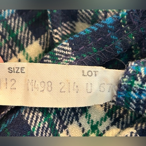 Vintage Pendleton Wool Plaid Coat Women’s S M 6 8 Blue Green USA Made Belted - Picture 12 of 13